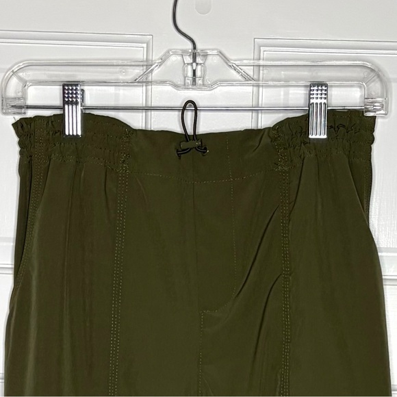 Rachel Zoe Pants Women S Olive Green Mid Rise Parachute Dressy Jogger Drawstring - Picture 3 of 10